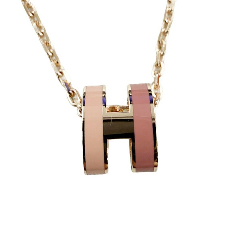 エルメス ネックレス ミニ・ポップアッシュ ロカバール ビューティー ピンク/ピンクゴールド金具 HERMES アクセサリー