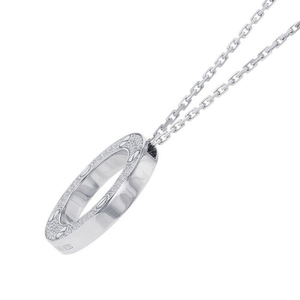 カルティエ ネックレス LOVE サークル ネックレス パヴェ ダイヤモンド 54P 計0.34ct K18WGホワイトゴールド B7058000 ラブ ペンダント