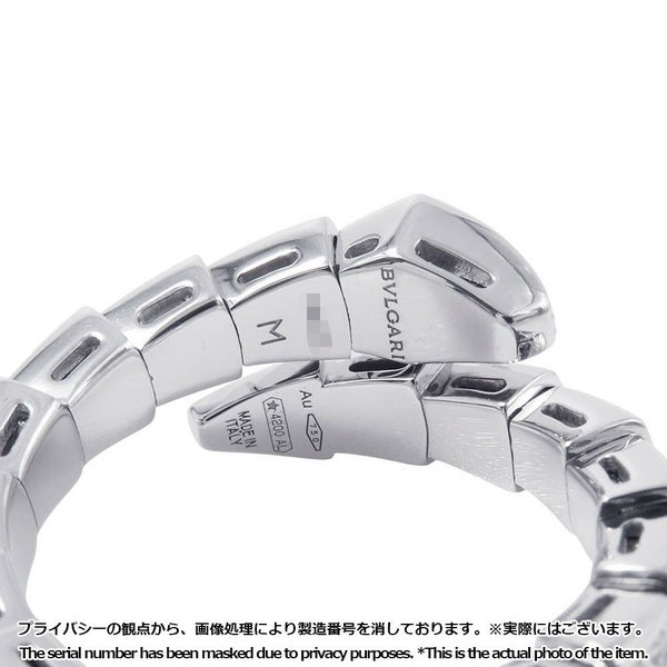 ブルガリ リング セルペンティ ヴァイパー シングルコイル ダイヤモンド 計0.66ct K18WGホワイトゴールド サイズM 354708 指輪