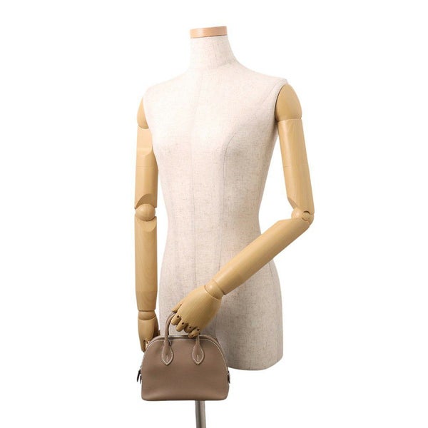 エルメス ボリード1923 ミニ ヴェルソ エトゥープ/ジョーヌプッサン/シルバー金具 エバーカラー K刻印 2wayショルダー