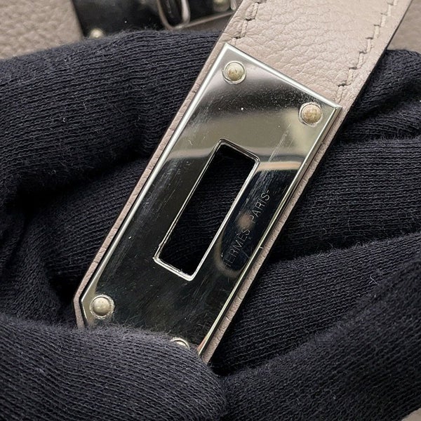 エルメス ハンドバッグ ケリー50 ヴォヤージュ グリアスファルト/シルバー金具 トリヨンノビーヨ Z刻印 2wayショルダー