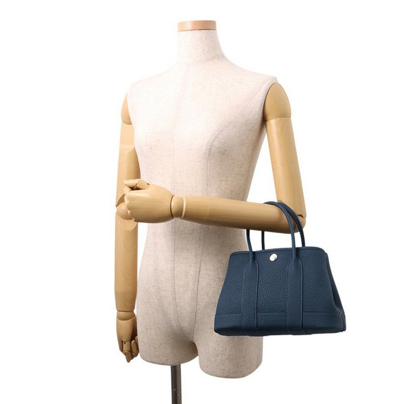 エルメス トートバッグ ネオ・ガーデン 23 ガーデンパーティ ブルードプリュス/シルバー金具 ネゴンダ K刻印