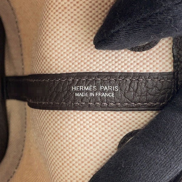 エルメス トートバッグ ネオ・ガーデン 23 ガーデンパーティ エベンヌ/シルバー金具 ネゴンダ/トワルッシュヴァイキング K刻印