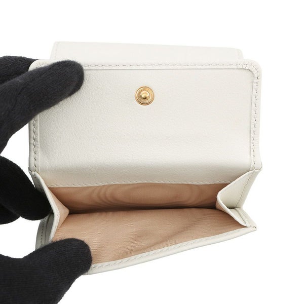 プラダ 三つ折り財布 ロゴ レザー 1MH043 PRADA 財布 白