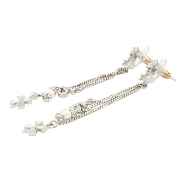 シャネル ピアス ココマーク スイング NO5 クローバー フェイクパール ラインストーン メタル F23P CHANEL アクセサリー