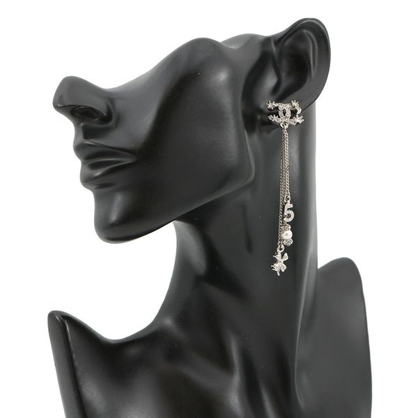 シャネル ピアス ココマーク スイング NO5 クローバー フェイクパール ラインストーン メタル F23P CHANEL アクセサリー