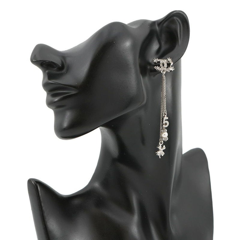 シャネル ピアス ココマーク スイング NO5 クローバー フェイクパール ラインストーン メタル F23P CHANEL アクセサリー
