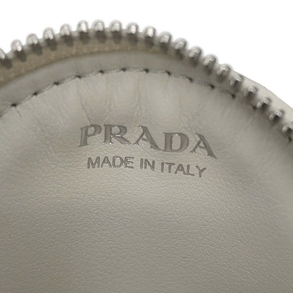 プラダ コインケース トライアングルロゴ レザー 1MM006 PRADA 白 小銭入れ