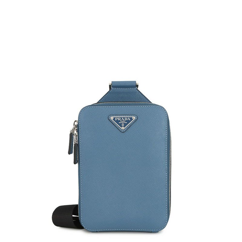 プラダ ボディバッグ トライアングルロゴ ブリック サフィアーノレザー 2VZ106 PRADA