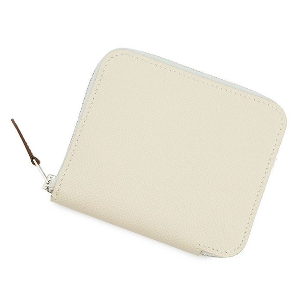 エルメス コインケース アザップコンパクト シルクイン クレ/シルバー金具 エプソン K刻印