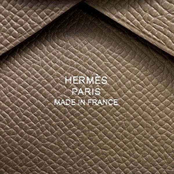 エルメス コインケース カルヴィ デュオ エトゥープ/シルバー金具 エプソン K刻印 HERMES 財布