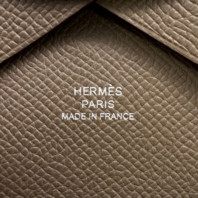 エルメス コインケース カルヴィ デュオ エトゥープ/シルバー金具 エプソン K刻印 HERMES 財布