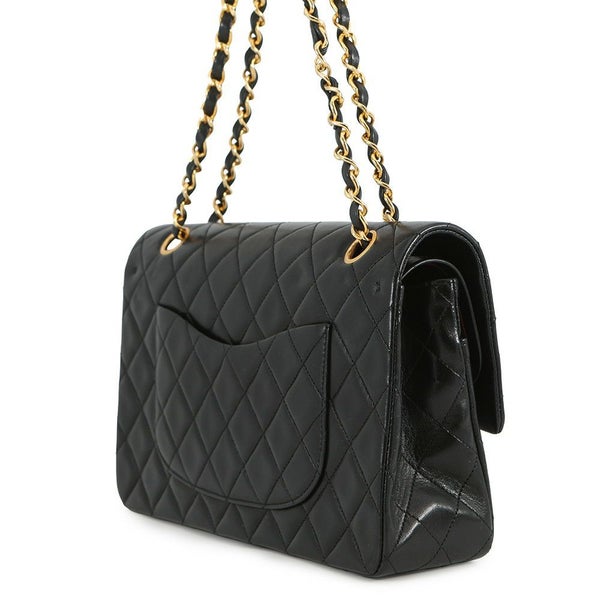 シャネル チェーンショルダーバッグ マトラッセ25 ココマーク ラムスキン A01112 CHANEL バッグ 黒