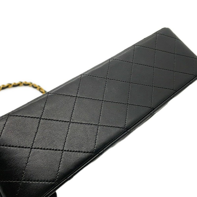 シャネル チェーンショルダーバッグ マトラッセ25 ココマーク ラムスキン A01112 CHANEL バッグ 黒