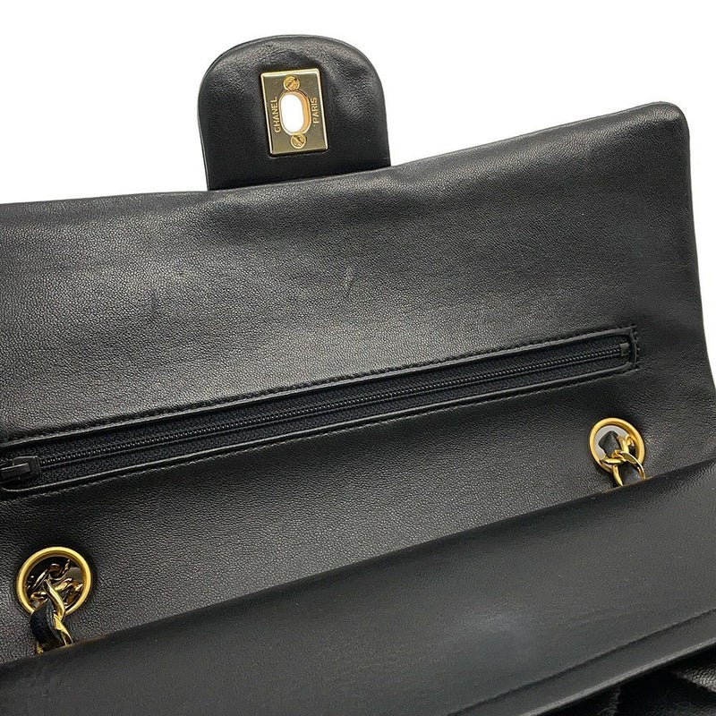 シャネル チェーンショルダーバッグ マトラッセ25 ココマーク ラムスキン A01112 CHANEL バッグ 黒