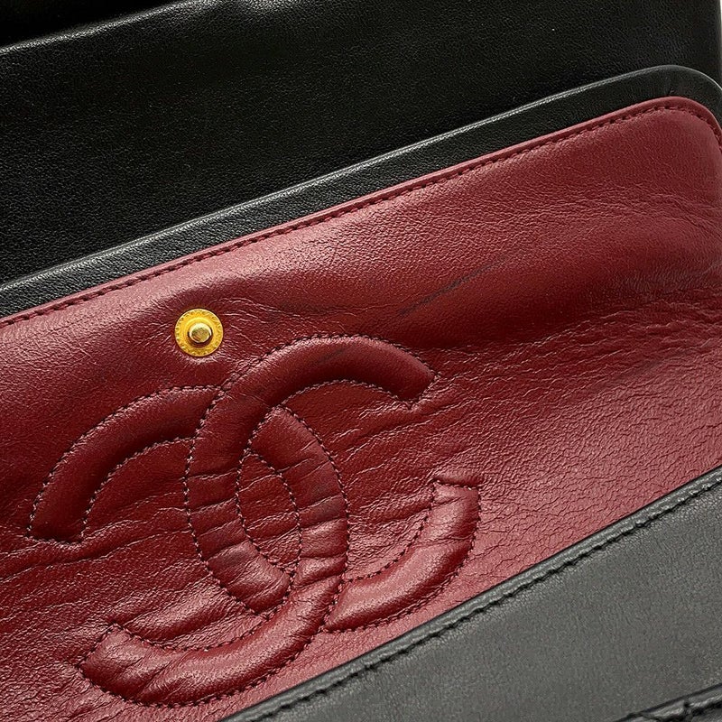 シャネル チェーンショルダーバッグ マトラッセ25 ココマーク ラムスキン A01112 CHANEL バッグ 黒