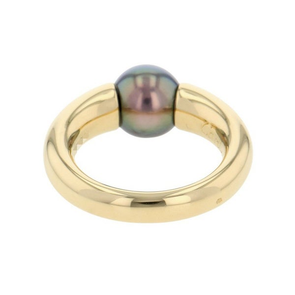 カルティエ リング ペルラ ブラックパール 黒蝶真珠 K18YGイエローゴールド サイズ50 Cartier 指輪