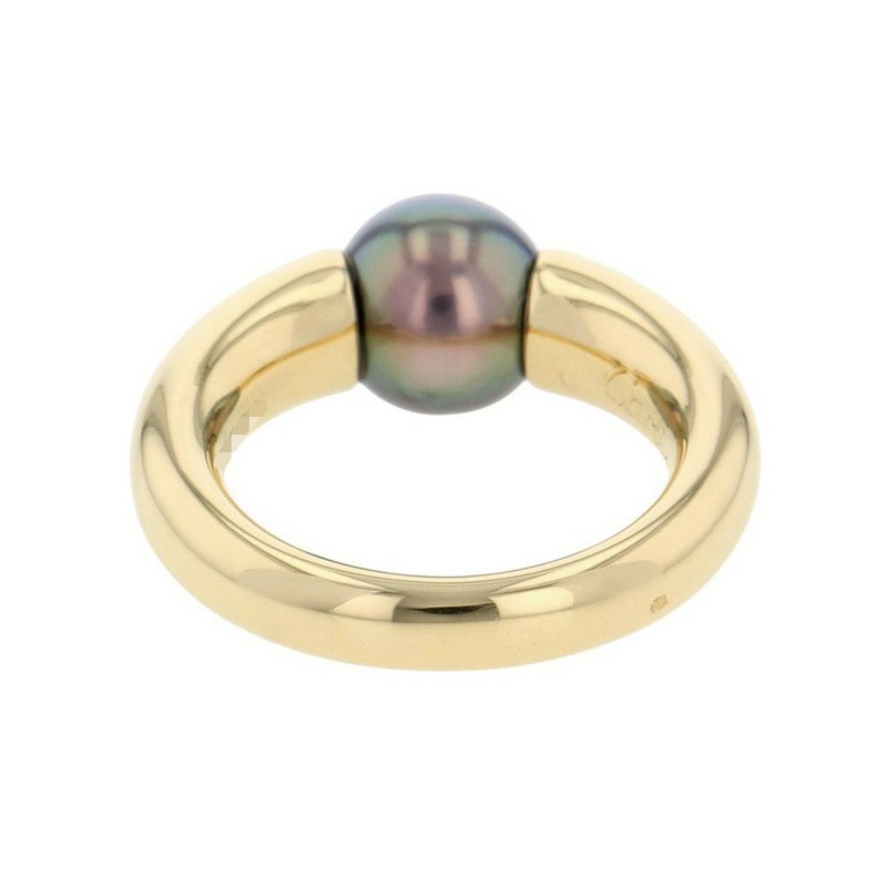 カルティエ リング ペルラ ブラックパール 黒蝶真珠 K18YGイエローゴールド サイズ50 Cartier 指輪
