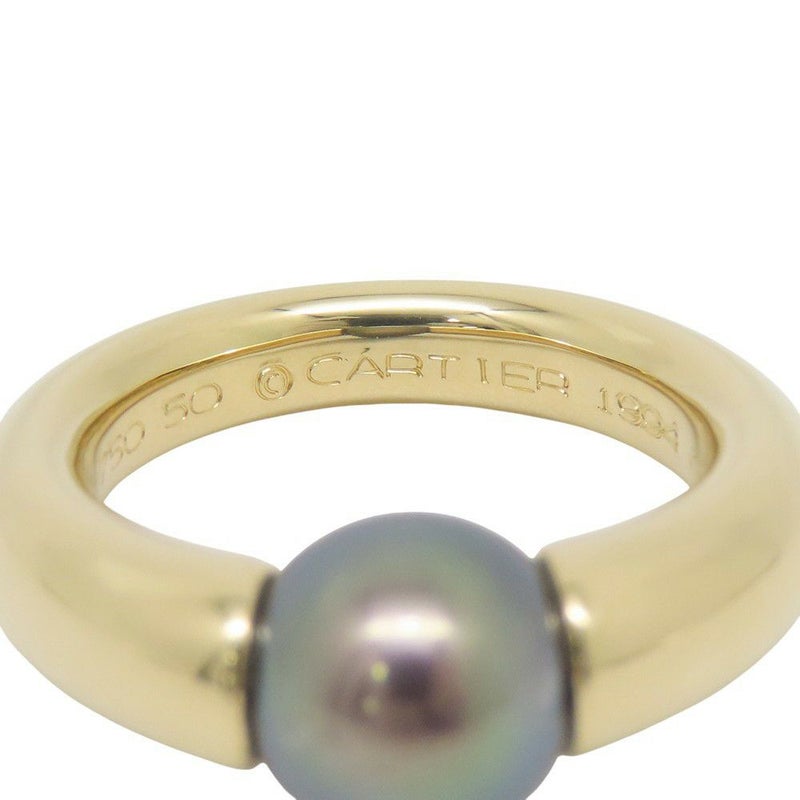 カルティエ リング ペルラ ブラックパール 黒蝶真珠 K18YGイエローゴールド サイズ50 Cartier 指輪
