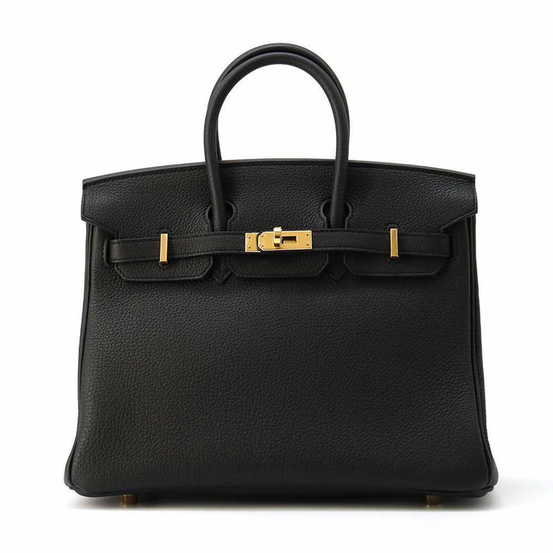 エルメス バーキン25 ブラック/ゴールド金具 トゴ W刻印 HERMES Birkin ハンドバッグ 黒