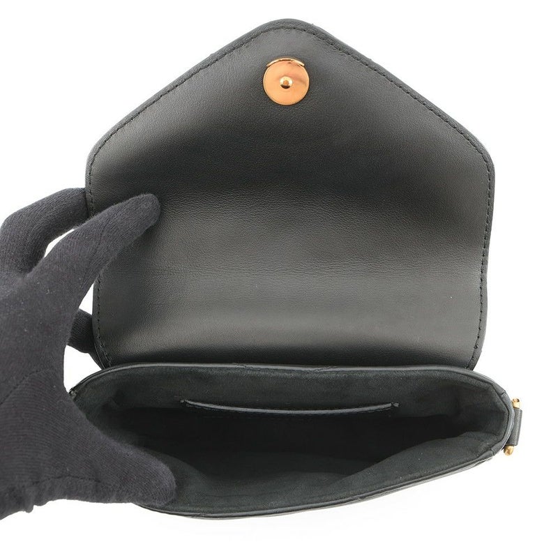ルイヴィトン ショルダーバッグ カーフレザー ミュルティ・ポシェット M56461 LOUIS VUITTON 2way ポーチ付き ブラック 黒