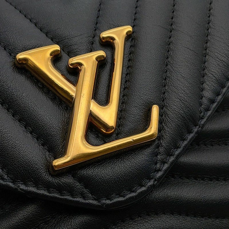 ルイヴィトン ショルダーバッグ カーフレザー ミュルティ・ポシェット M56461 LOUIS VUITTON 2way ポーチ付き ブラック 黒
