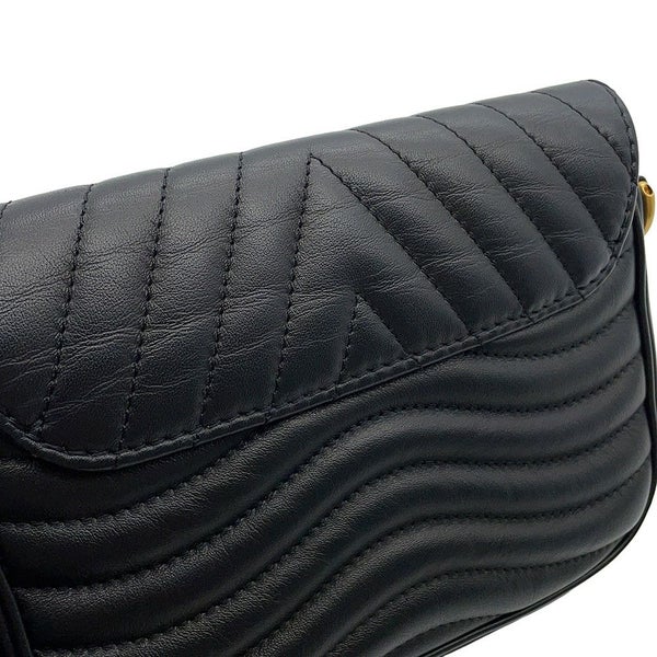 ルイヴィトン ショルダーバッグ カーフレザー ミュルティ・ポシェット M56461 LOUIS VUITTON 2way ポーチ付き ブラック 黒