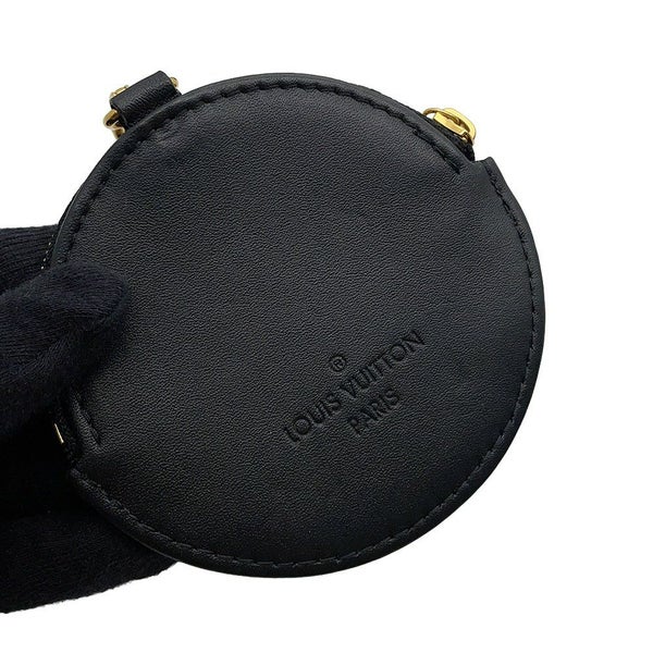 ルイヴィトン ショルダーバッグ カーフレザー ミュルティ・ポシェット M56461 LOUIS VUITTON 2way ポーチ付き ブラック 黒