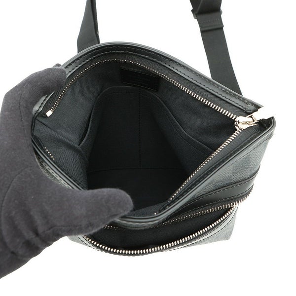 ルイヴィトン ショルダーバッグ ダミエ・グラフィット トマス N58028 LOUIS VUITTON メンズ ブラック 黒