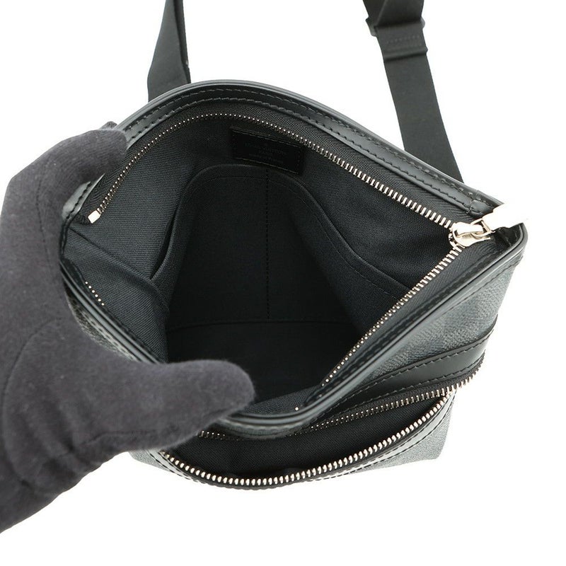 ルイヴィトン ショルダーバッグ ダミエ・グラフィット トマス N58028 LOUIS VUITTON メンズ ブラック 黒