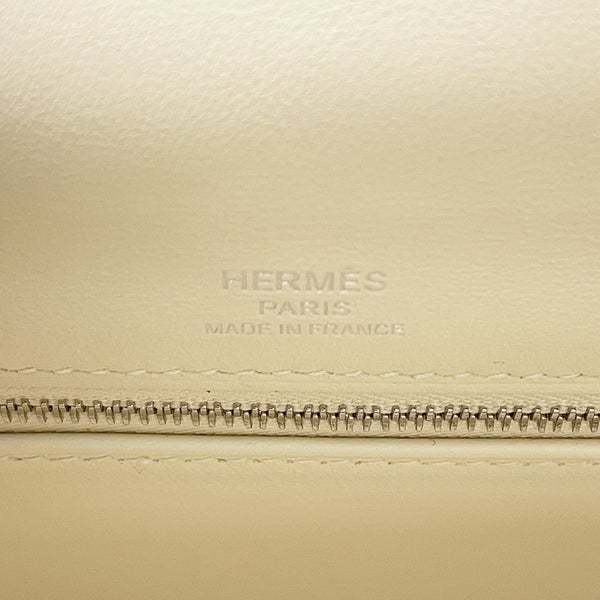 エルメス ハンドバッグ ケリー28 外縫い ナタ/ジョーヌシトロン/シルバー金具 トワルアッシュ/スイフト U刻印 2wayショルダー