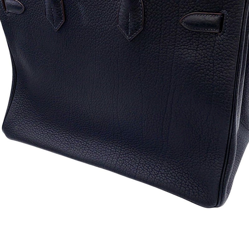 エルメス バーキン35 クラブ ブルーインディゴ/ルージュカザック/フォーブ/シルバー金具 フィヨルド/ヴォーバレニア/オットマン □Q刻印 HERMES Birkin