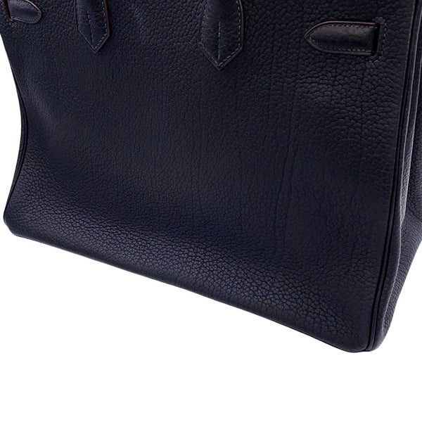 エルメス バーキン35 クラブ ブルーインディゴ/ルージュカザック/フォーブ/シルバー金具 フィヨルド/ヴォーバレニア/オットマン □Q刻印 HERMES Birkin