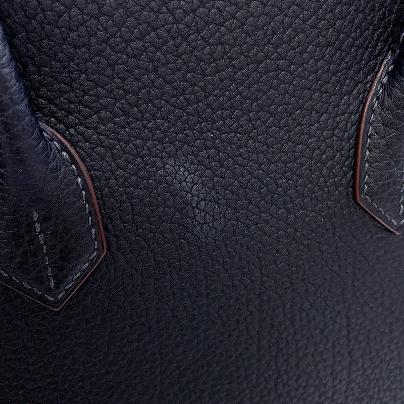 エルメス バーキン35 クラブ ブルーインディゴ/ルージュカザック/フォーブ/シルバー金具 フィヨルド/ヴォーバレニア/オットマン □Q刻印 HERMES Birkin