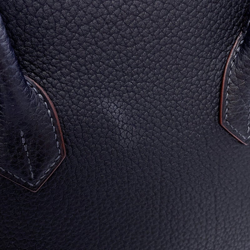 エルメス バーキン35 クラブ ブルーインディゴ/ルージュカザック/フォーブ/シルバー金具 フィヨルド/ヴォーバレニア/オットマン □Q刻印 HERMES Birkin