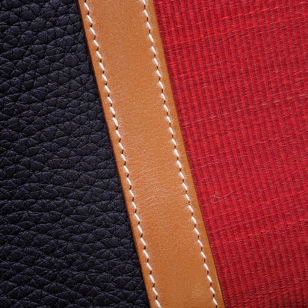 エルメス バーキン35 クラブ ブルーインディゴ/ルージュカザック/フォーブ/シルバー金具 フィヨルド/ヴォーバレニア/オットマン □Q刻印 HERMES Birkin