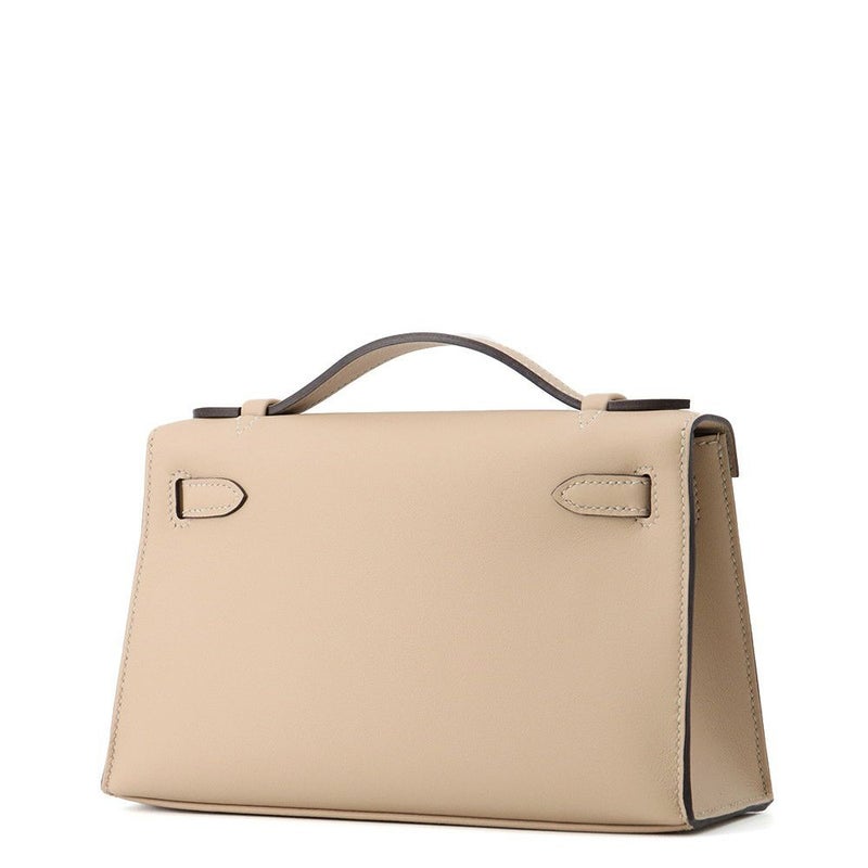 エルメス ハンドバッグ ポシェットケリー トレンチ/シルバー金具 スイフト K刻印