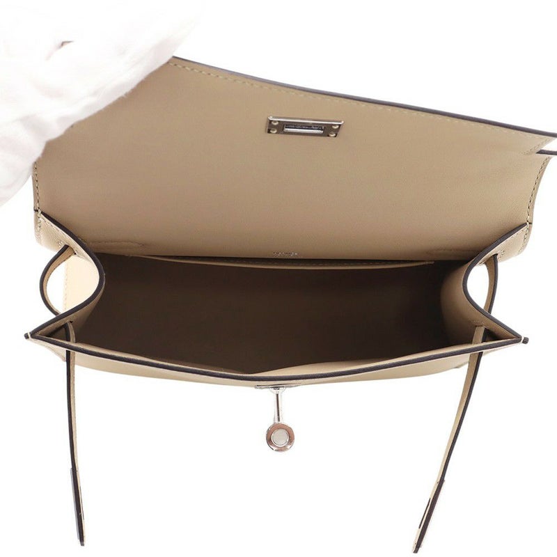 エルメス ハンドバッグ ポシェットケリー トレンチ/シルバー金具 スイフト K刻印