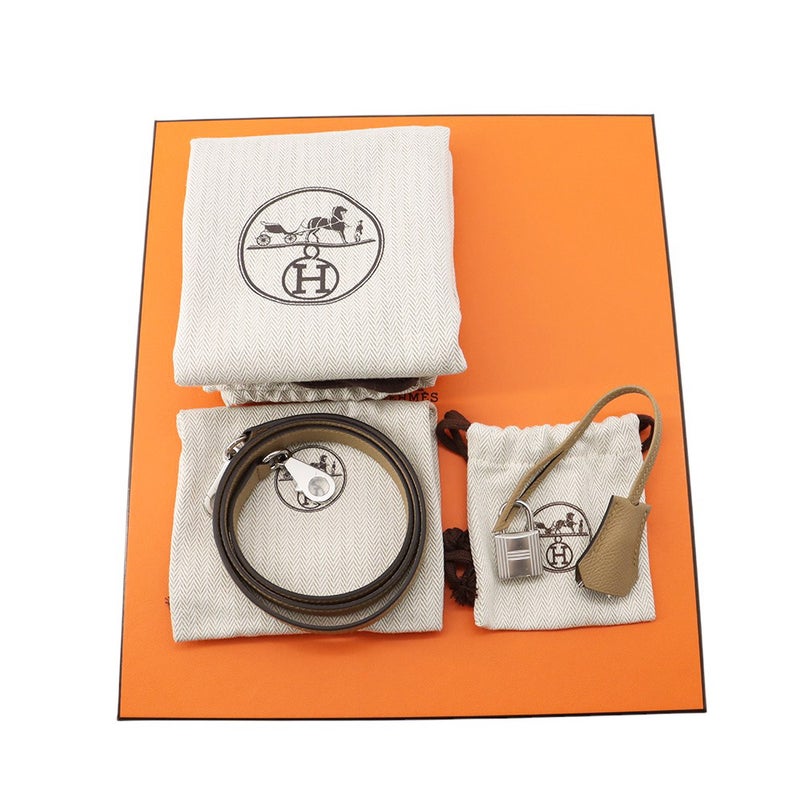 エルメス ハンドバッグ ケリー25 外縫い プシエール/シルバー金具 エプソン K刻印 2wayショルダー