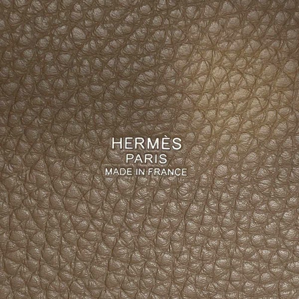 エルメス ハンドバッグ ピコタンロックPM エトゥープ/シルバー金具 トリヨクレマンス W刻印