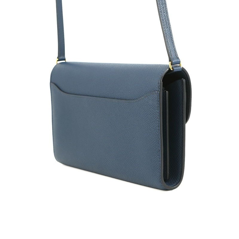 エルメス 長財布 コンスタンス トゥーゴー サングル・コルダージュ ディープブルー/ゴールド金具 エプソン W刻印