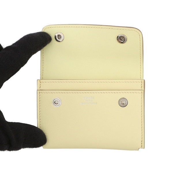 エルメス カードケース エルメスナップ カードケース ジョーヌミルトン/ラッカー金具 スイフト W刻印