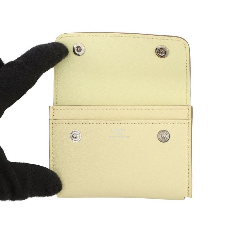 エルメス カードケース エルメスナップ カードケース ジョーヌミルトン/ラッカー金具 スイフト W刻印