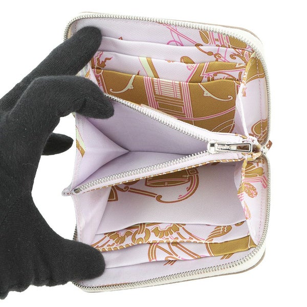 エルメス コインケース アザップ コンパクト シルクイン ナタ/シルバー金具 エプソン U刻印