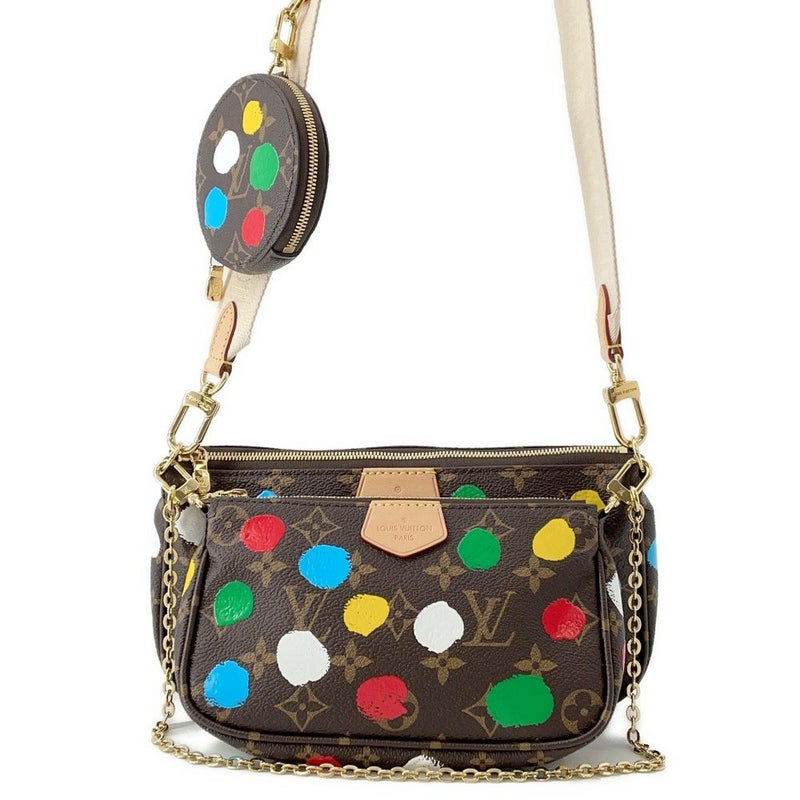 ルイヴィトン ショルダーバッグ モノグラム/ペインティッド ドット ミュルティ・ポシェット・アクセソワール M46385 草間彌生