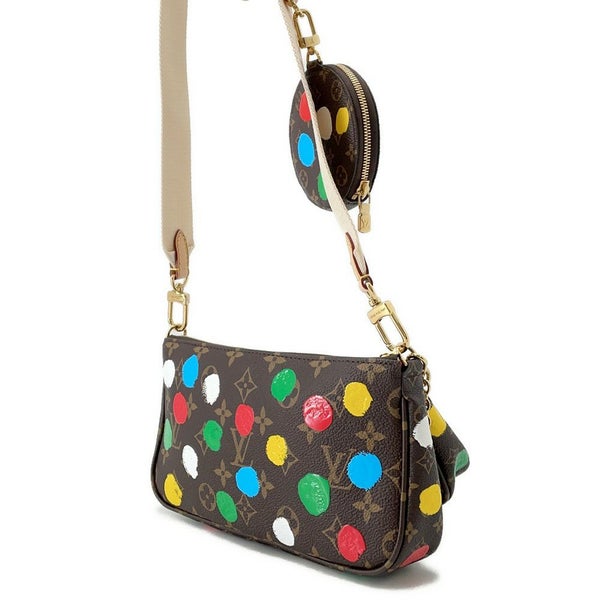 ルイヴィトン ショルダーバッグ モノグラム/ペインティッド ドット ミュルティ・ポシェット・アクセソワール M46385 草間彌生