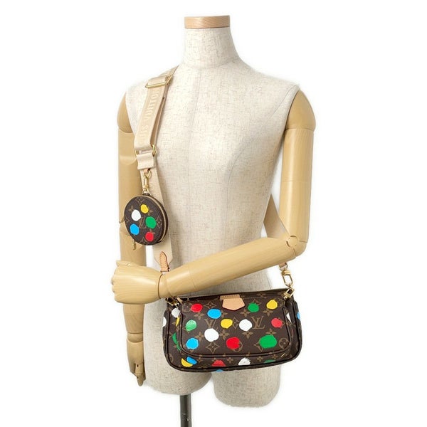ルイヴィトン ショルダーバッグ モノグラム/ペインティッド ドット ミュルティ・ポシェット・アクセソワール M46385 草間彌生