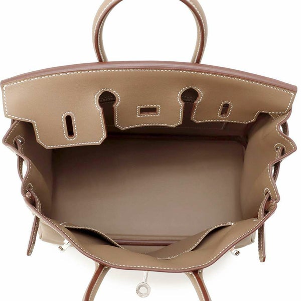エルメス バーキン25 エトゥープ/シルバー金具 スイフト W刻印 HERMES Birkin ハンドバッグ