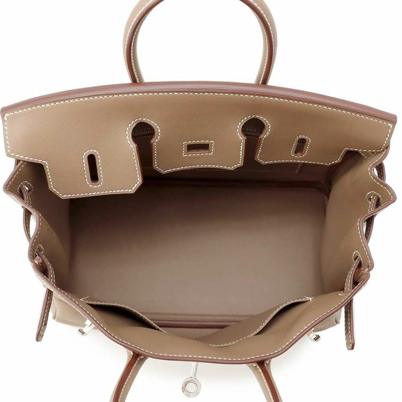エルメス バーキン25 エトゥープ/シルバー金具 スイフト W刻印 HERMES Birkin ハンドバッグ
