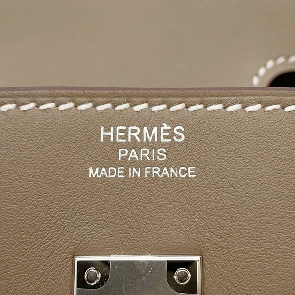 エルメス バーキン25 エトゥープ/シルバー金具 スイフト W刻印 HERMES Birkin ハンドバッグ